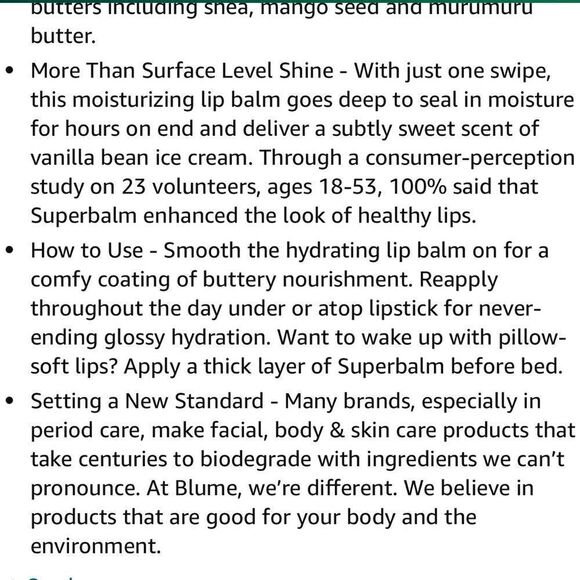 🌻 BLUME TRI PEPTIDE VANILLA CREAM LIP SQUEEZE NEW FULLSZ - Picture 6 of 8